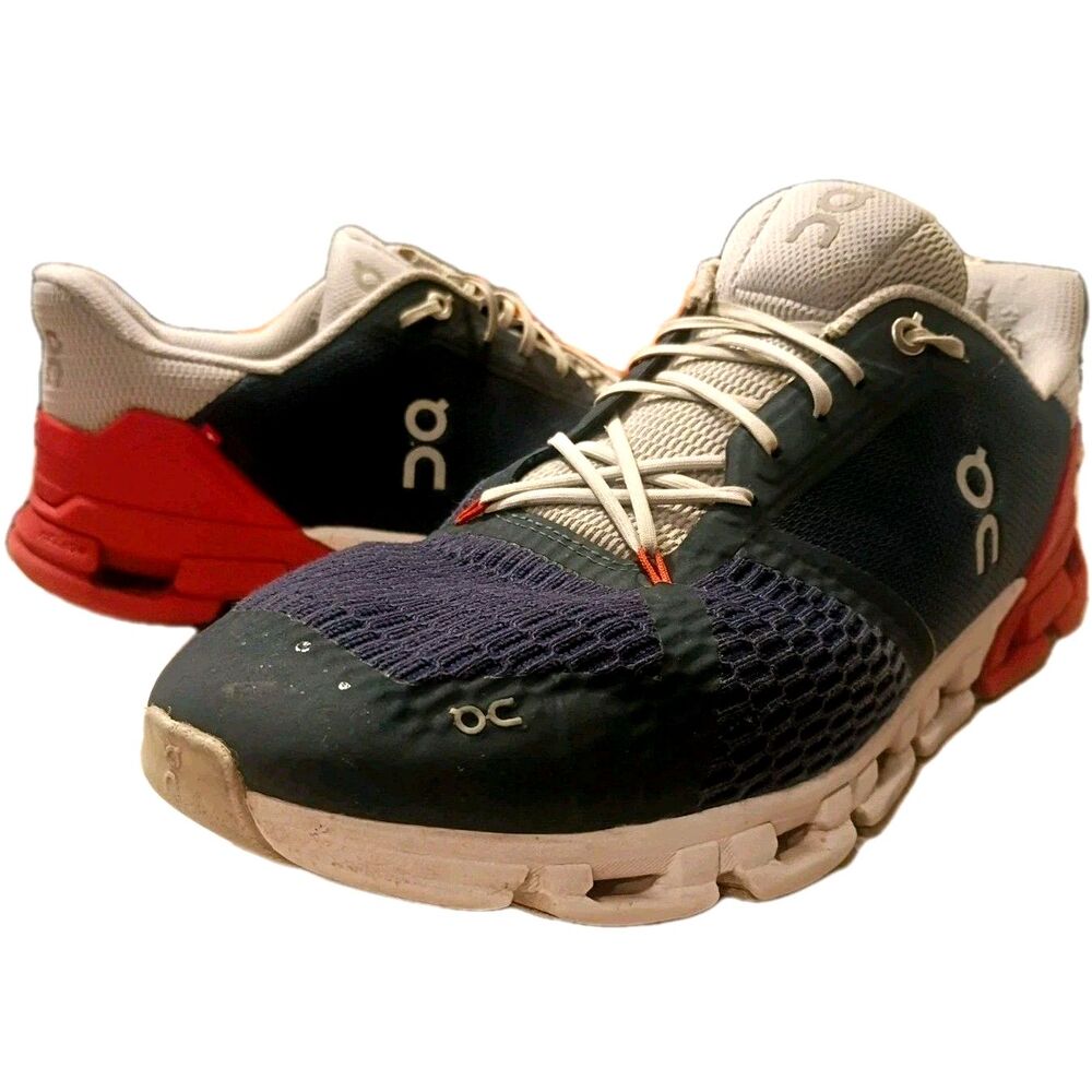 On Running Cloudflyer Shoes Mens Size 11 Blue Gray Orange Road Running Sneakers